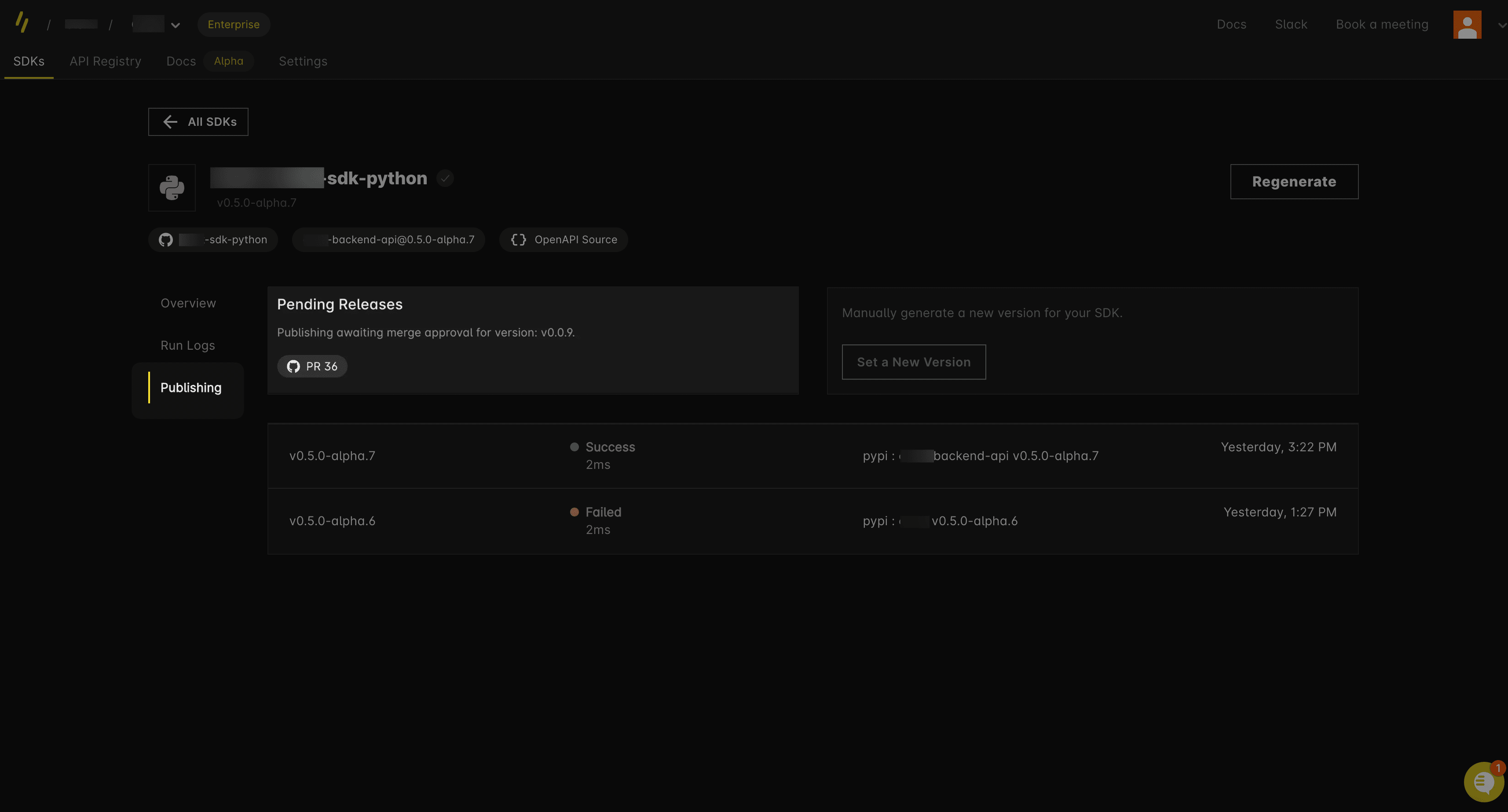 Pending Release PRs
