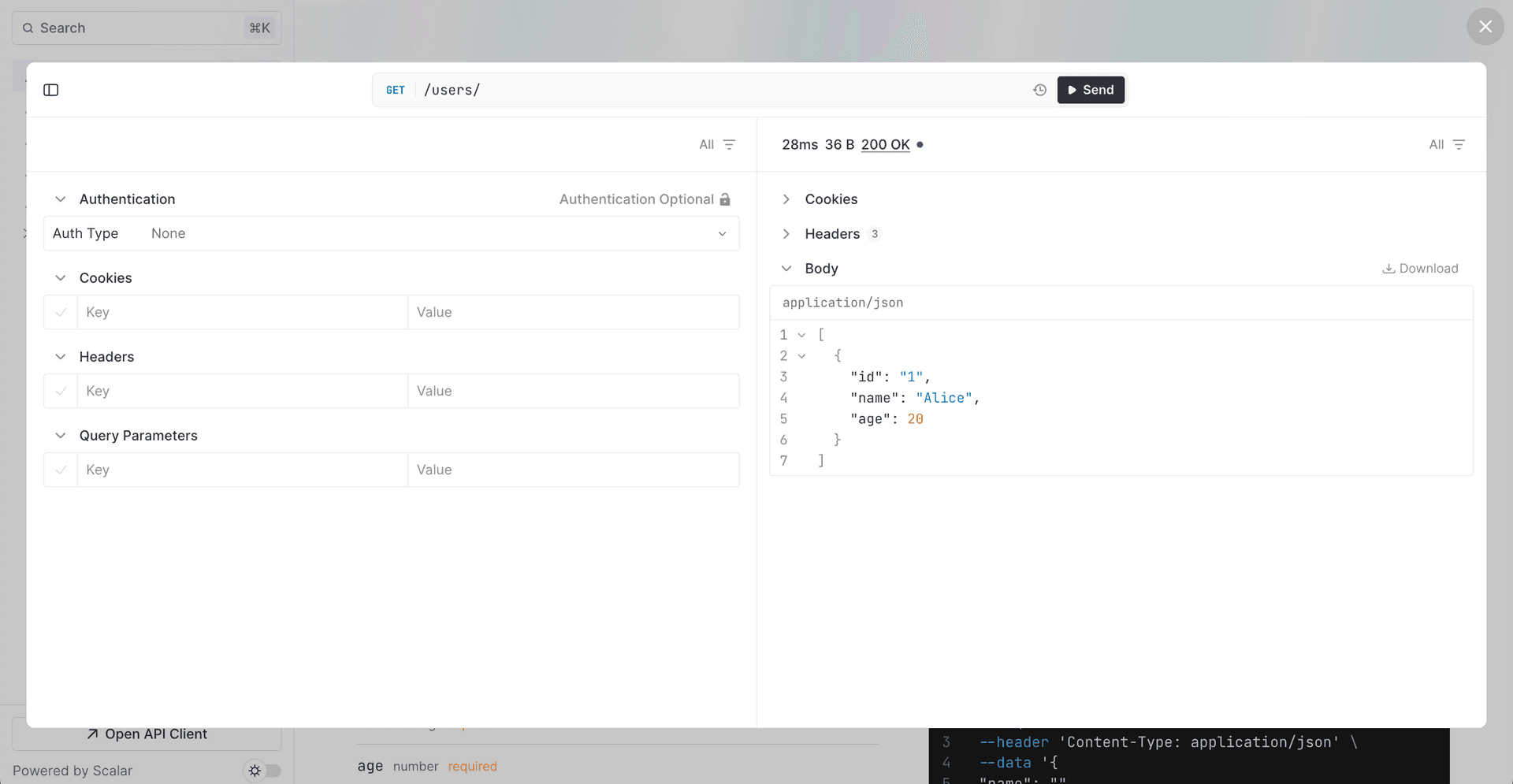 Scalar API client