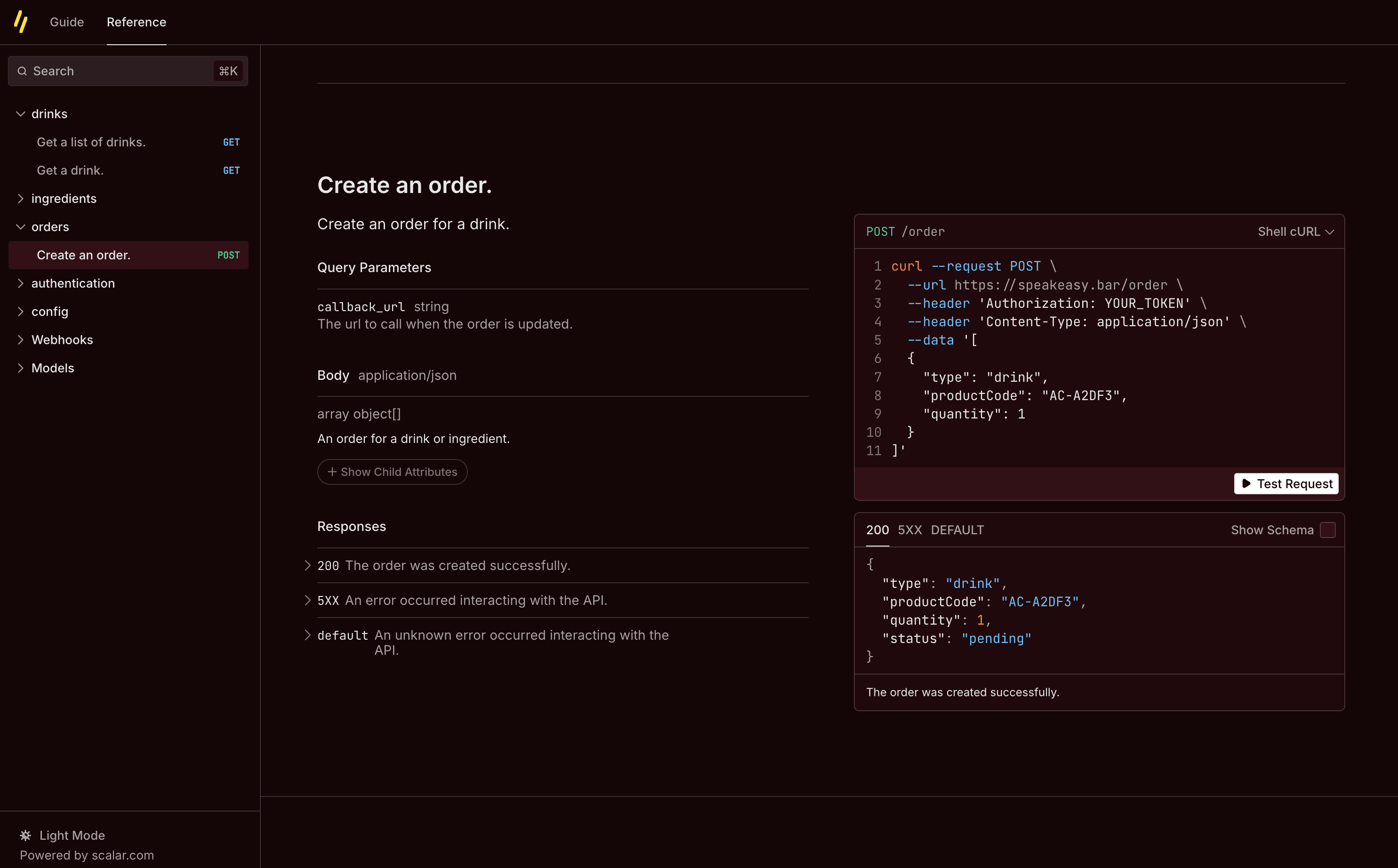 Scalar mockup