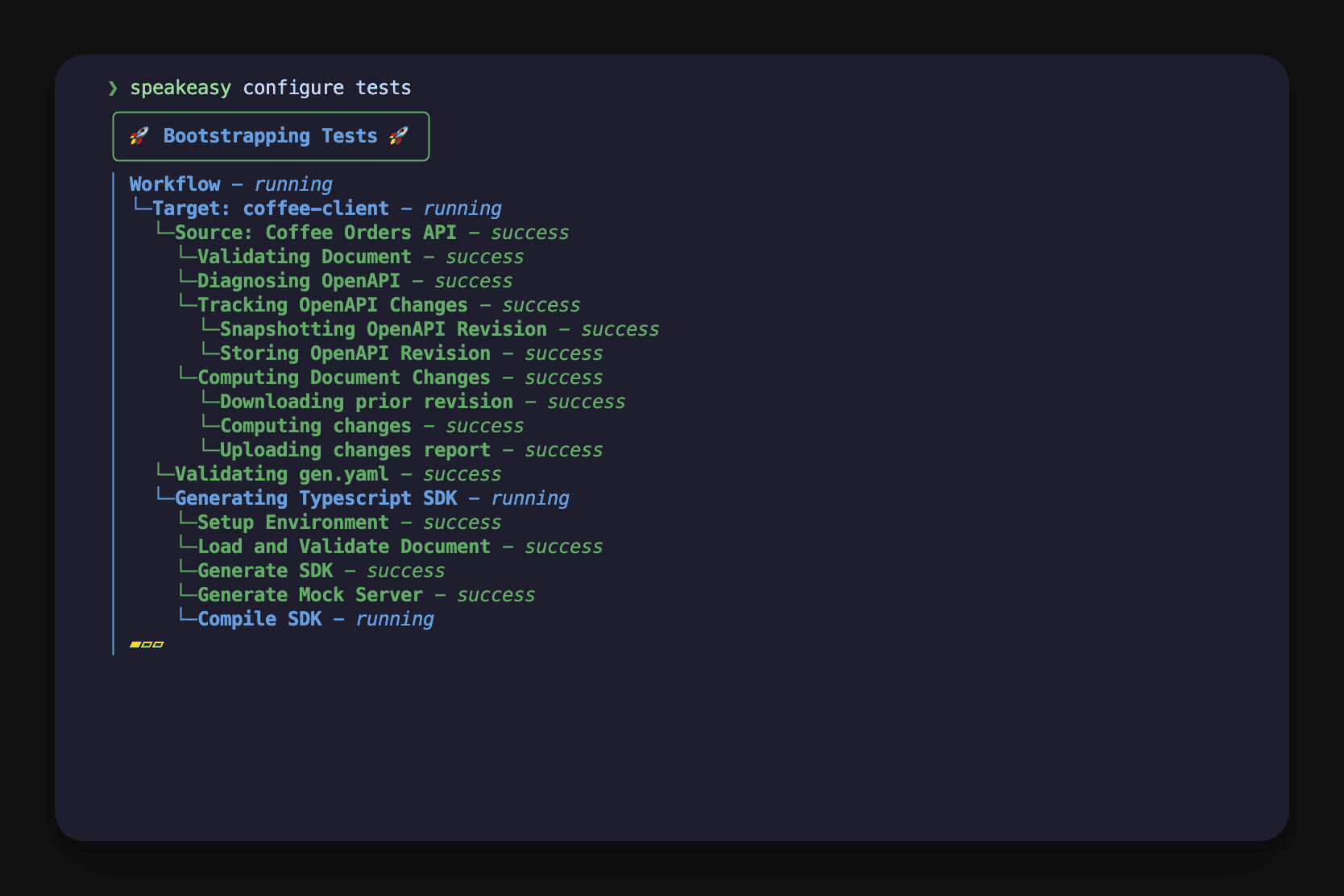 Configuring tests