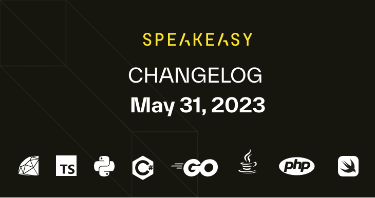 Changelog: Unity and C# now available as generation targets!