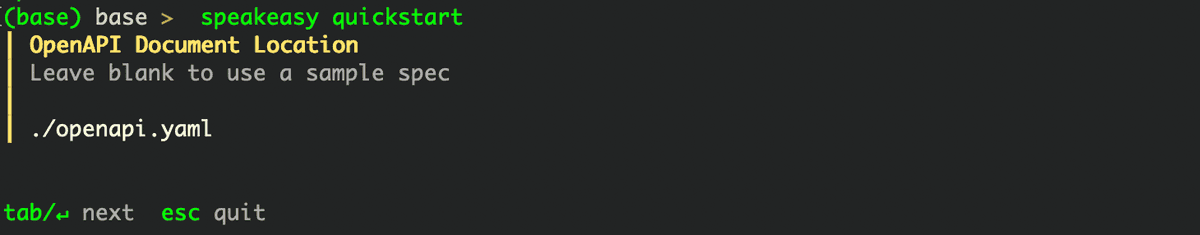 OpenAPI document path