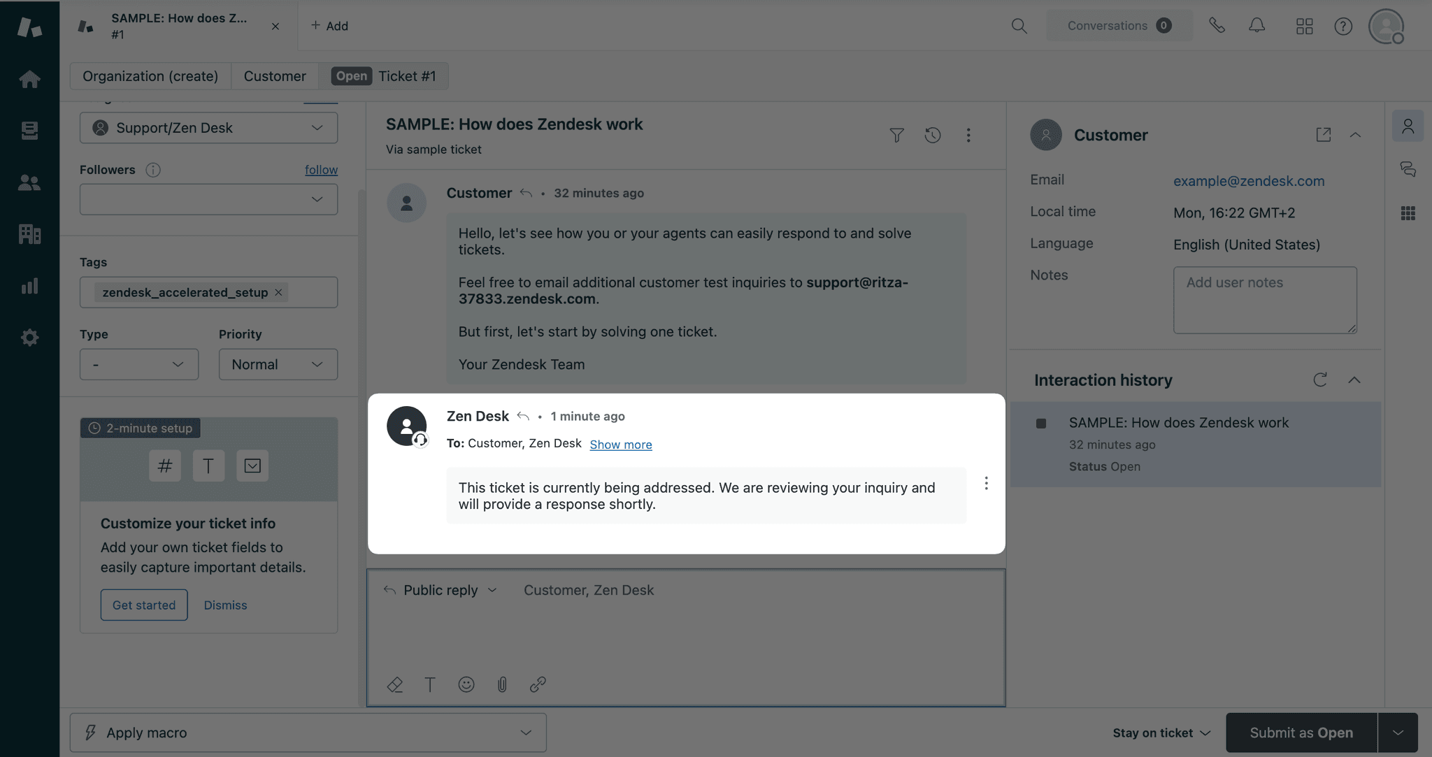 Showing added comment