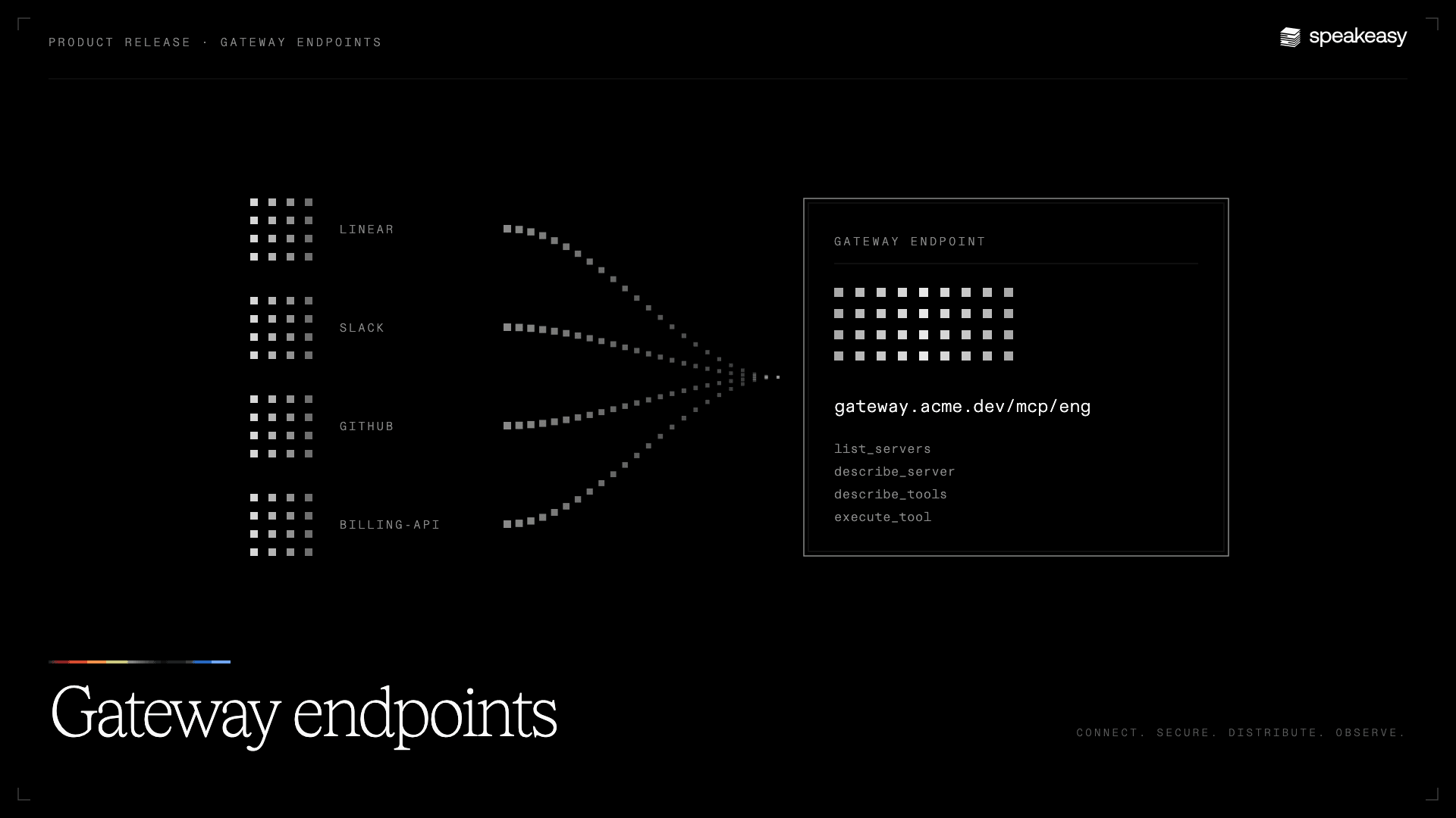 Gateway endpoints: many MCP servers, one URL