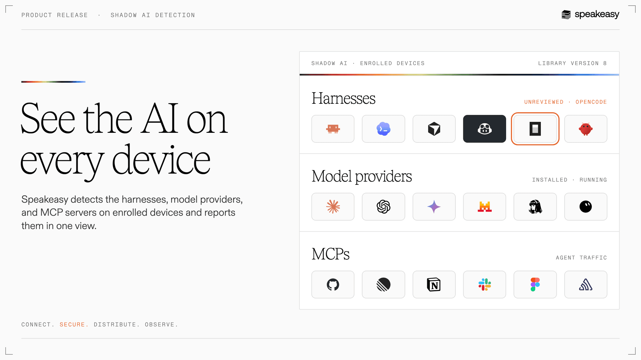 Shadow AI detection: see every harness, model, MCP server, and skill on your company's devices