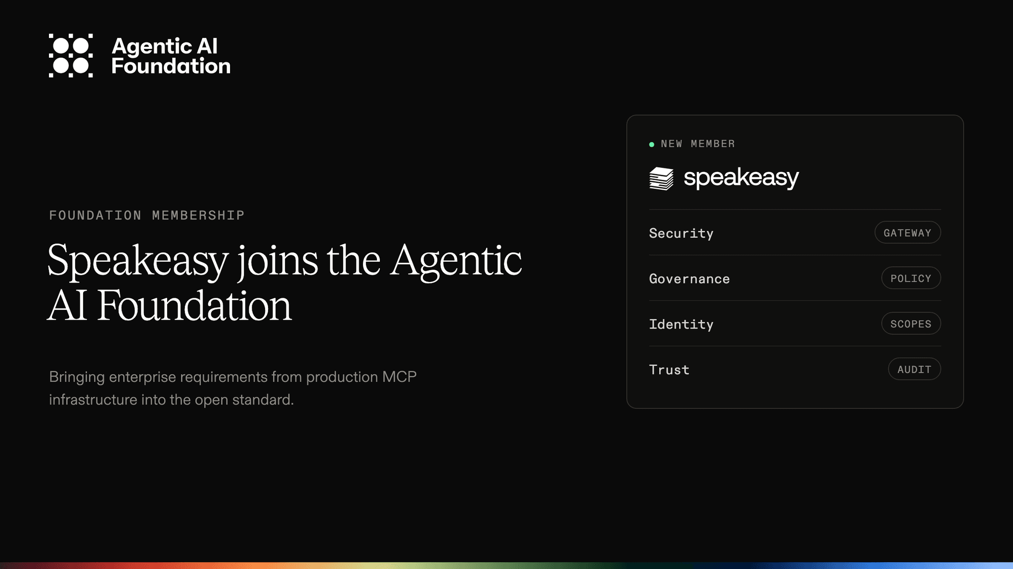 Speakeasy joins the Agentic AI Foundation