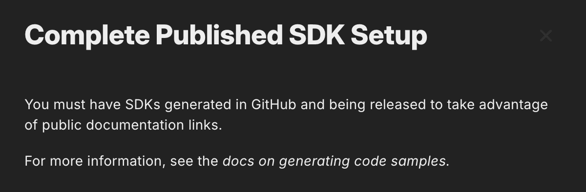 Automatic code sample URLs not available.
