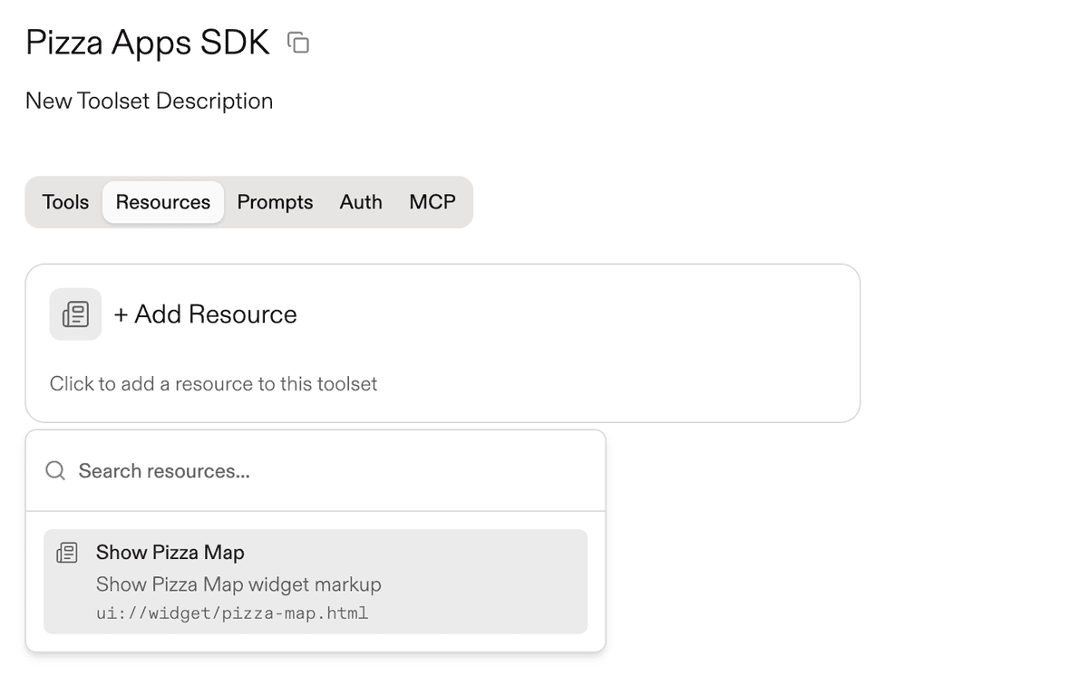 Adding a Resource