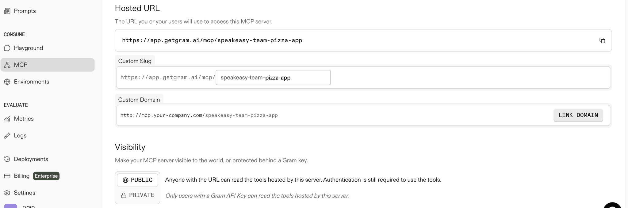 Creating a public Pizza MCP server