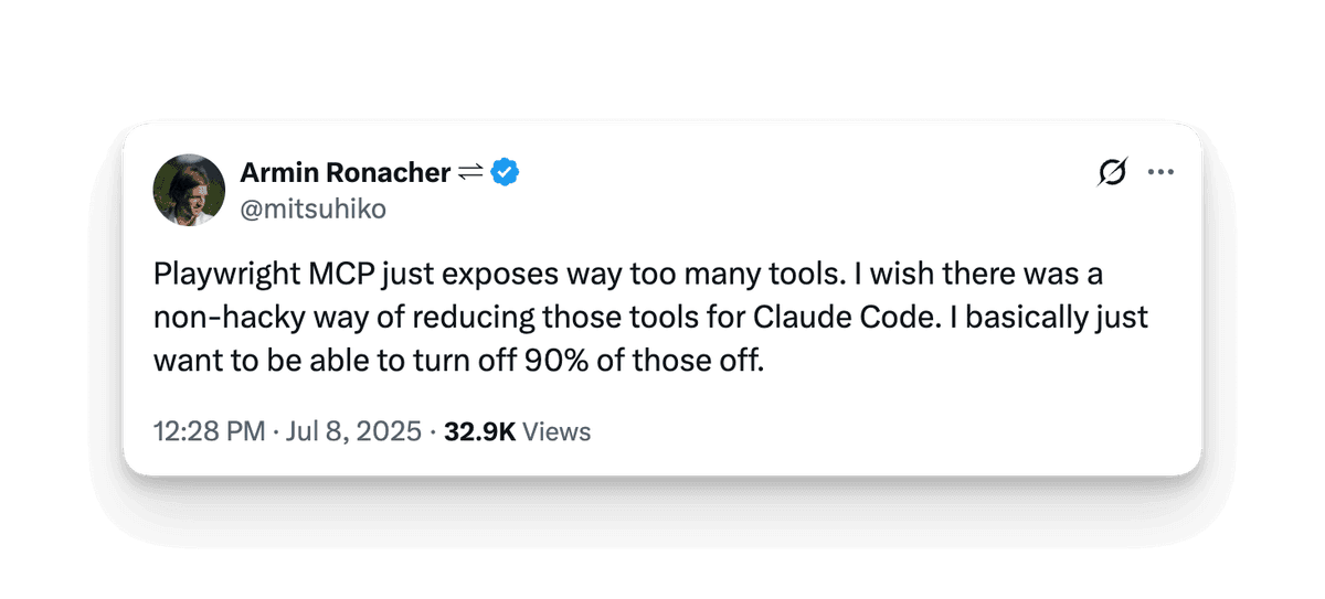 Tweet from Armin Ronacher