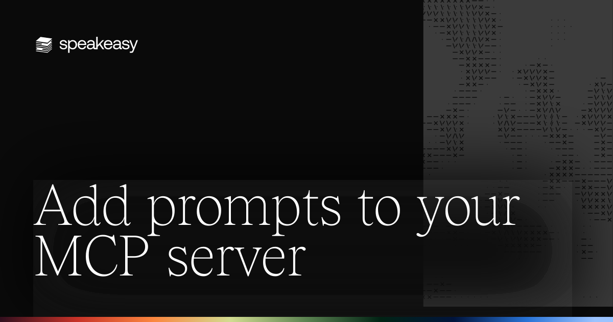 Add prompts to your MCP server