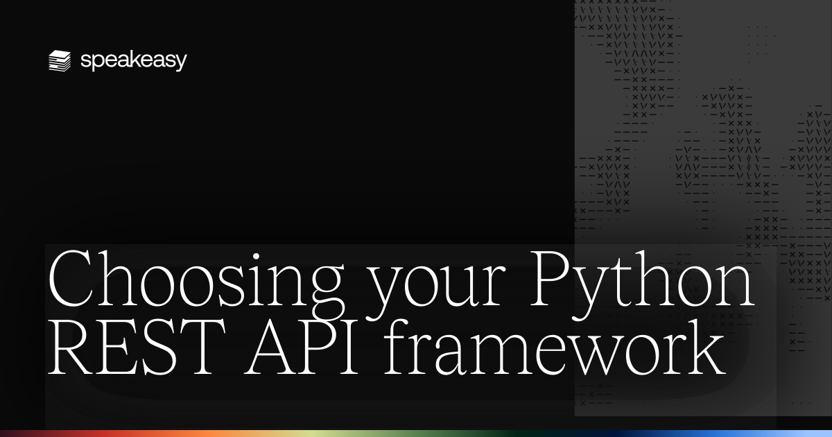 Choosing your Python REST API framework