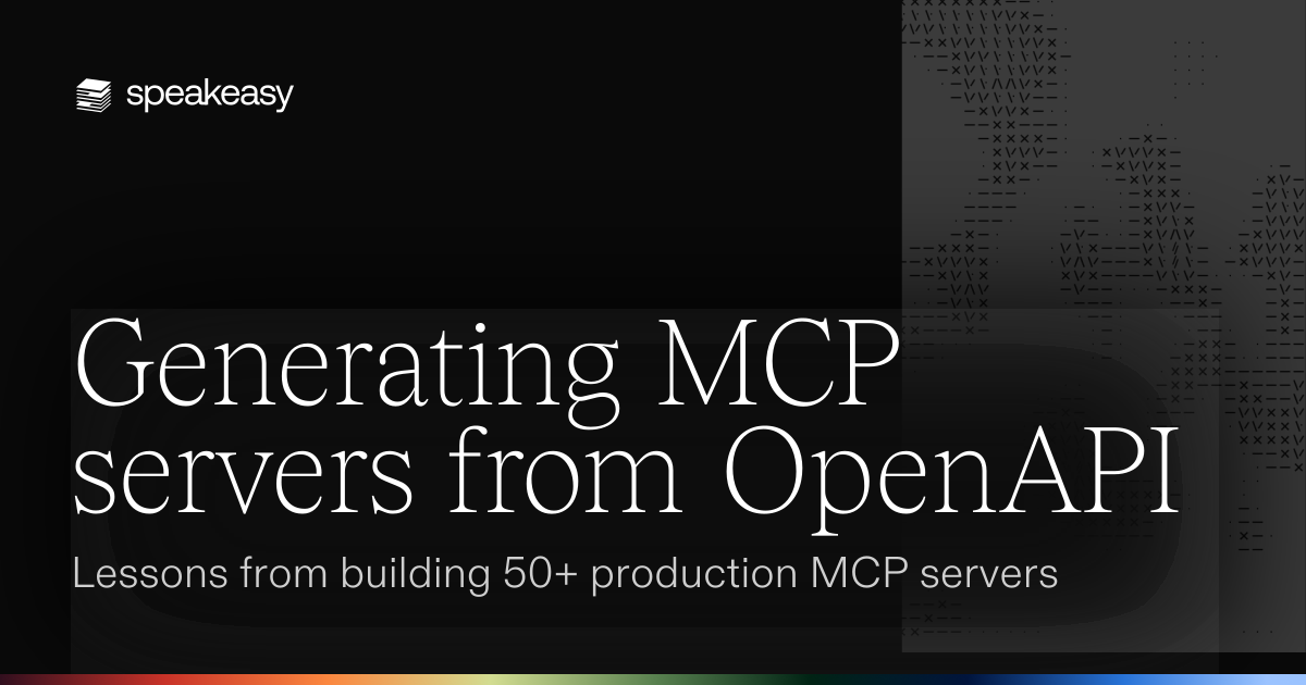 Generating MCP servers from OpenAPI: Lessons from building 50+ production MCP servers