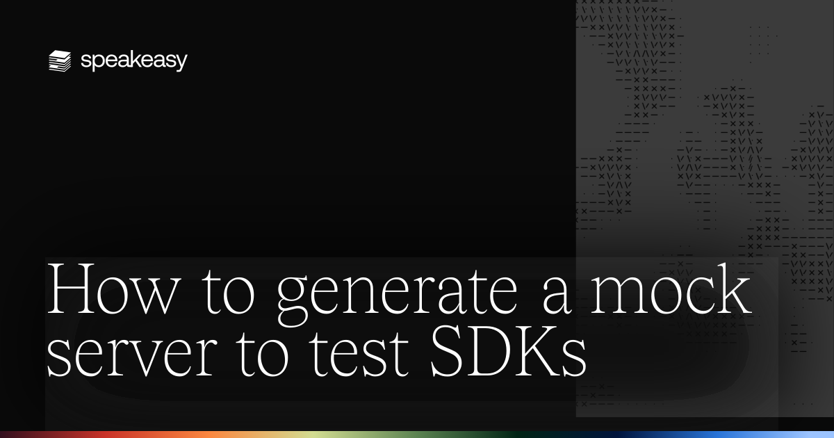 How to generate a mock server to test SDKs