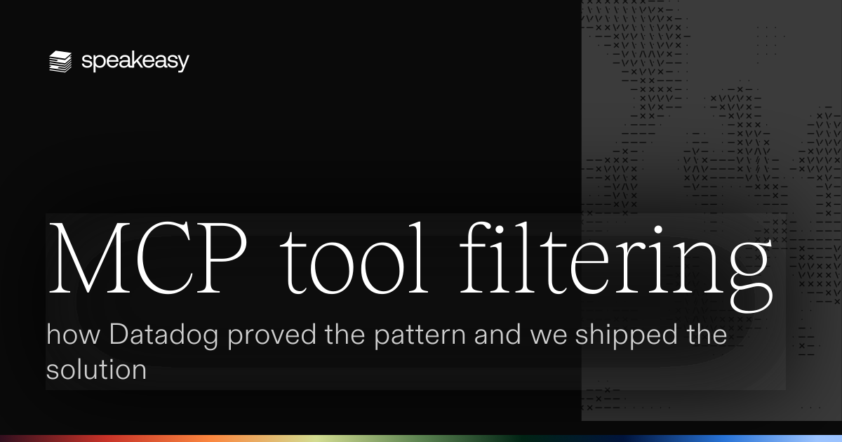 MCP tool filtering: how Datadog proved the pattern and we shipped the solution