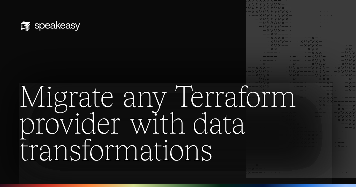 Migrate any Terraform provider with data transformations