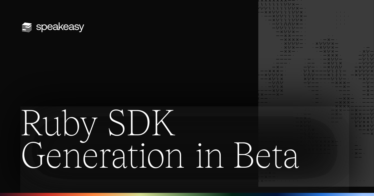 Ruby SDK Generation in Beta