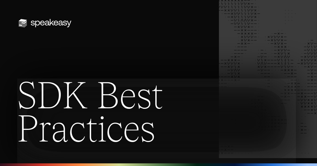 SDK Best Practices