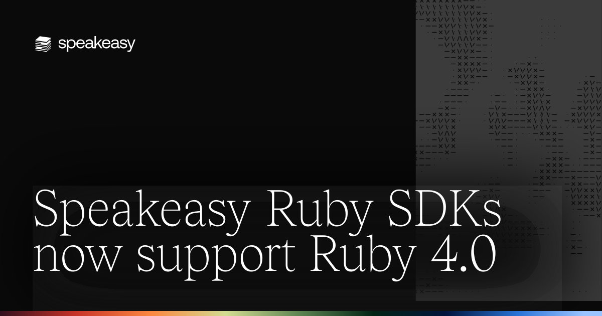 Speakeasy Ruby SDKs now support Ruby 4.0