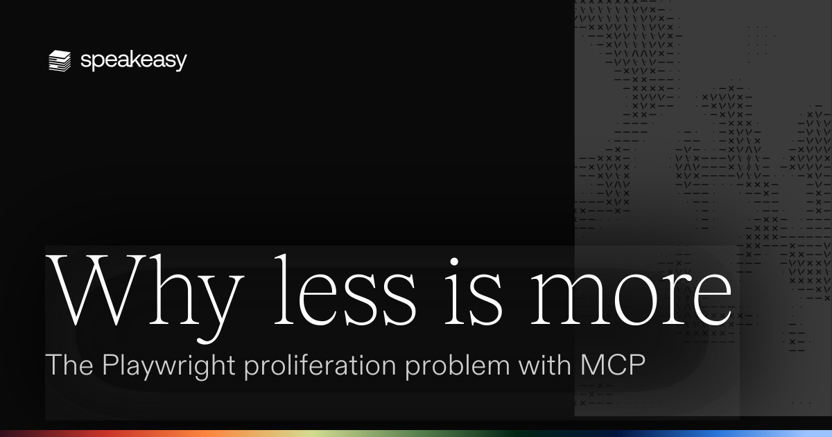 Why less is more: The Playwright proliferation problem with MCP