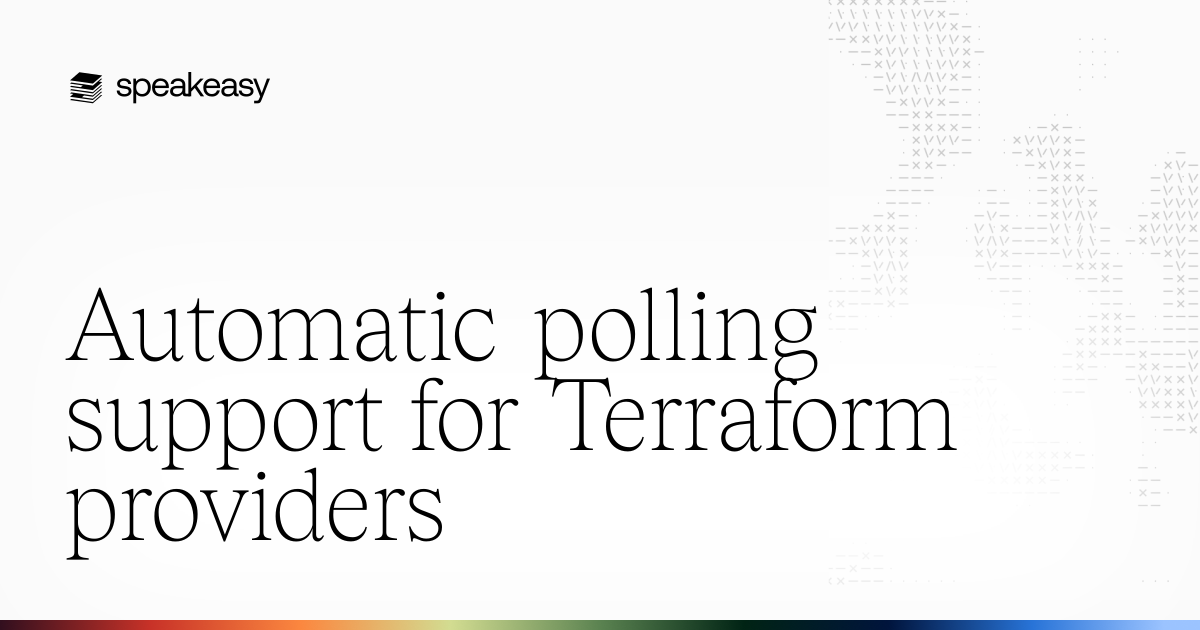 Automatic polling support for Terraform providers