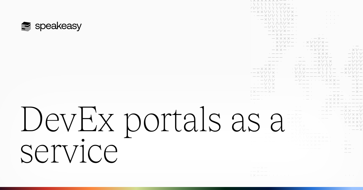 DevEx portals as a service