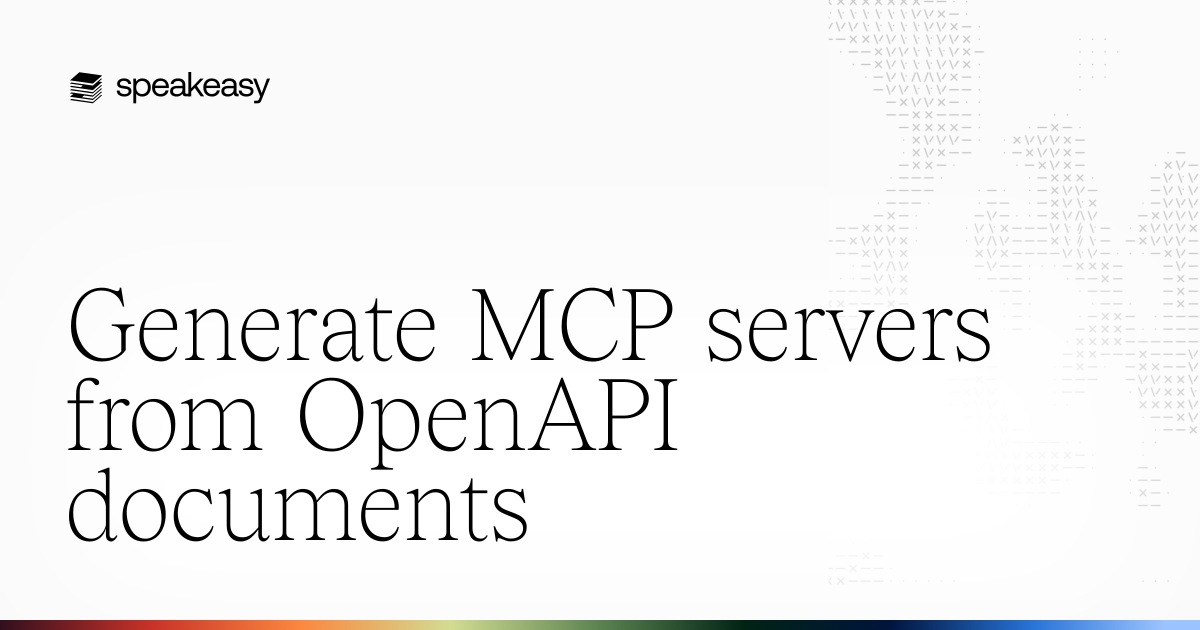 Generate MCP servers from OpenAPI documents