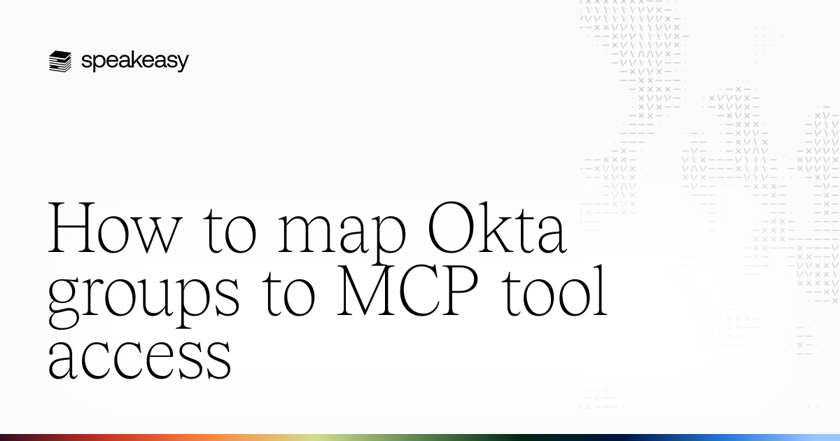 How to map Okta groups to MCP tool access