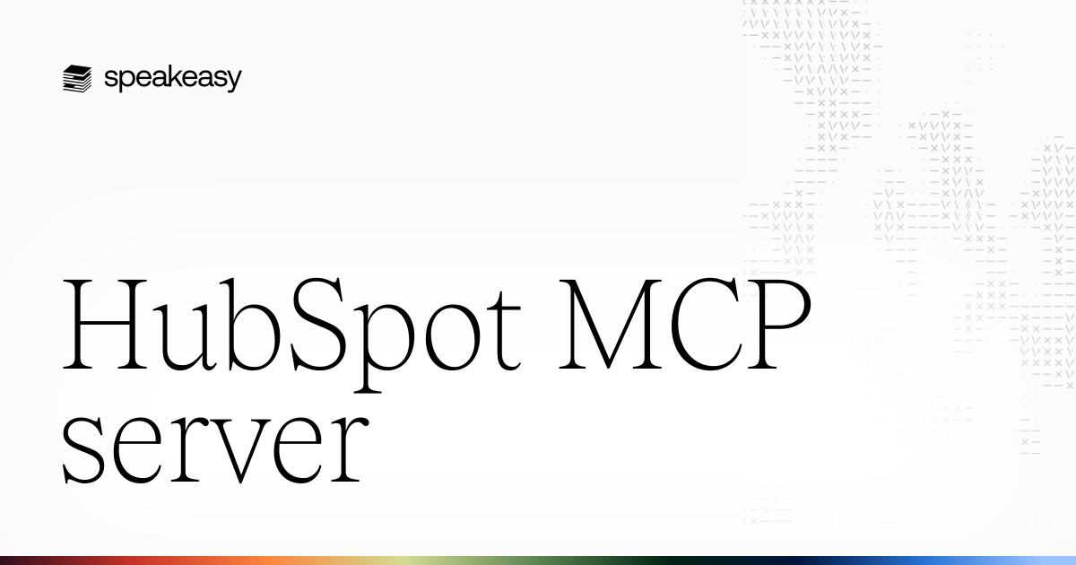 HubSpot MCP server - 13 tools | Speakeasy
