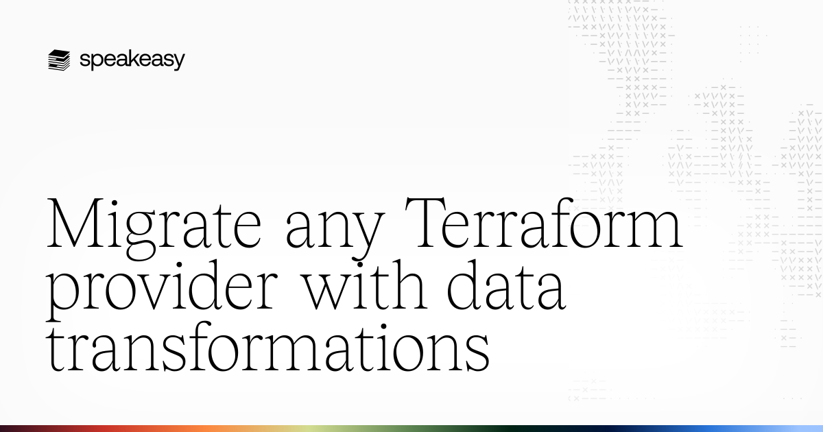 Migrate any Terraform provider with data transformations