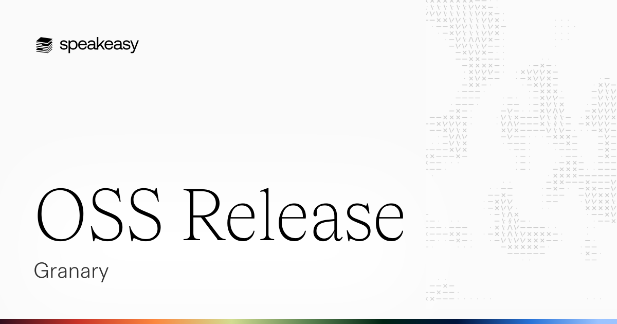 OSS Release: Granary