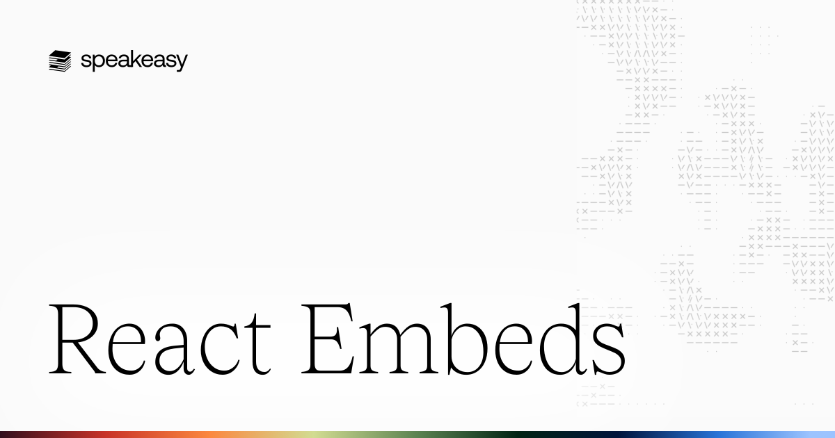 React Embeds
