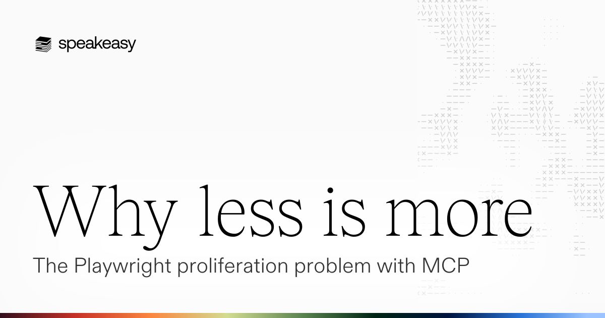 Why less is more: The Playwright proliferation problem with MCP