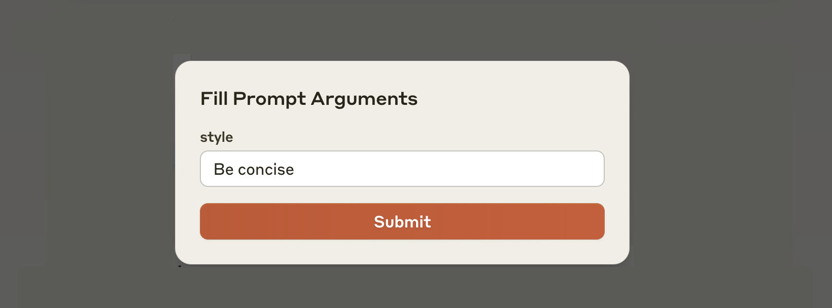 Claude asking for the style of reply