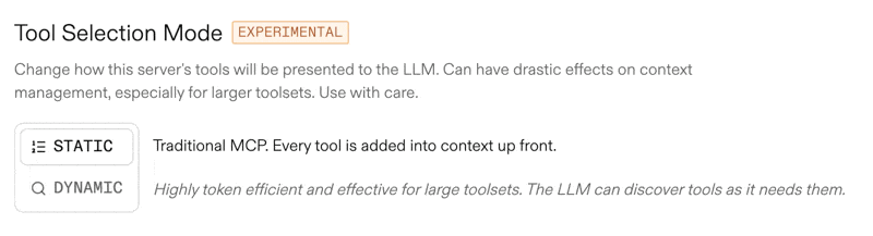 Dynamic Toolsets v2