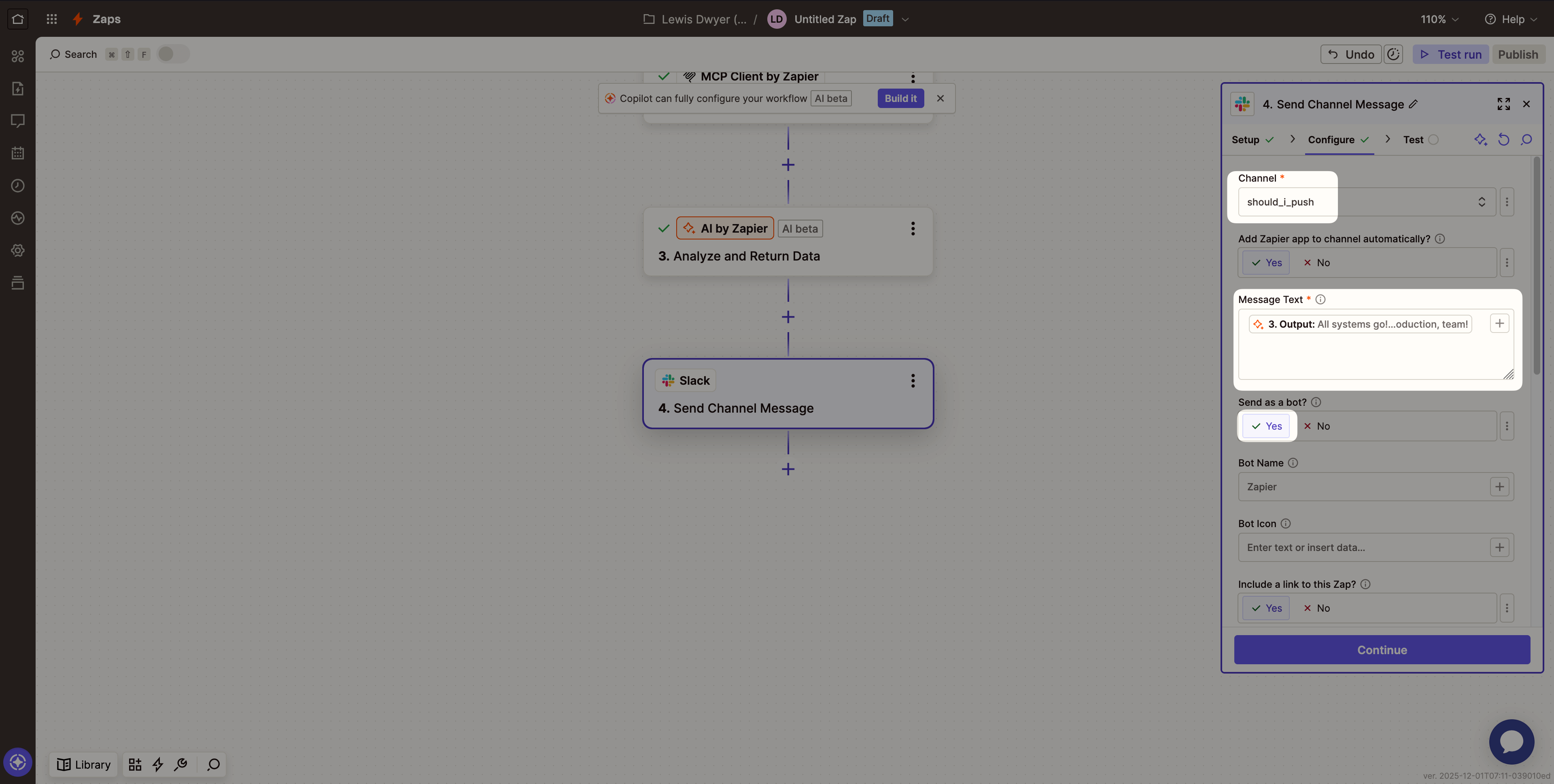 slack-message-config