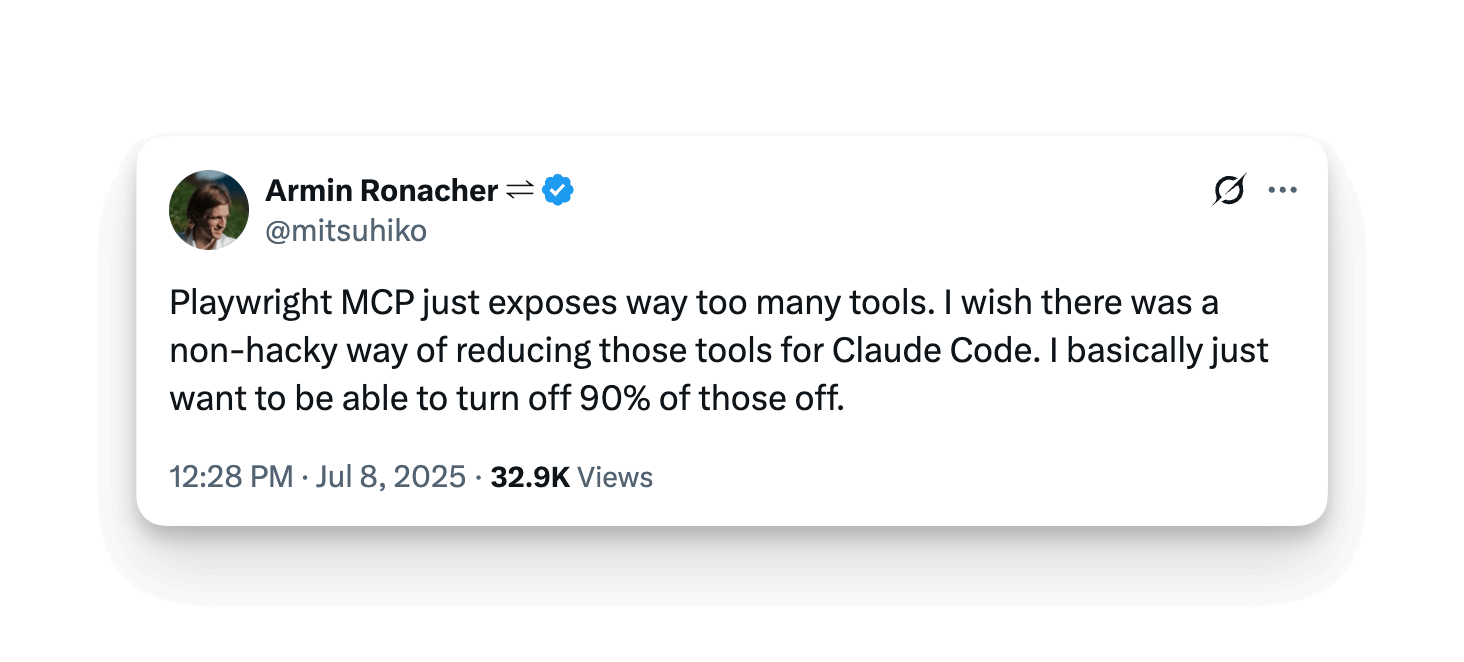 Tweet from Armin Ronacher